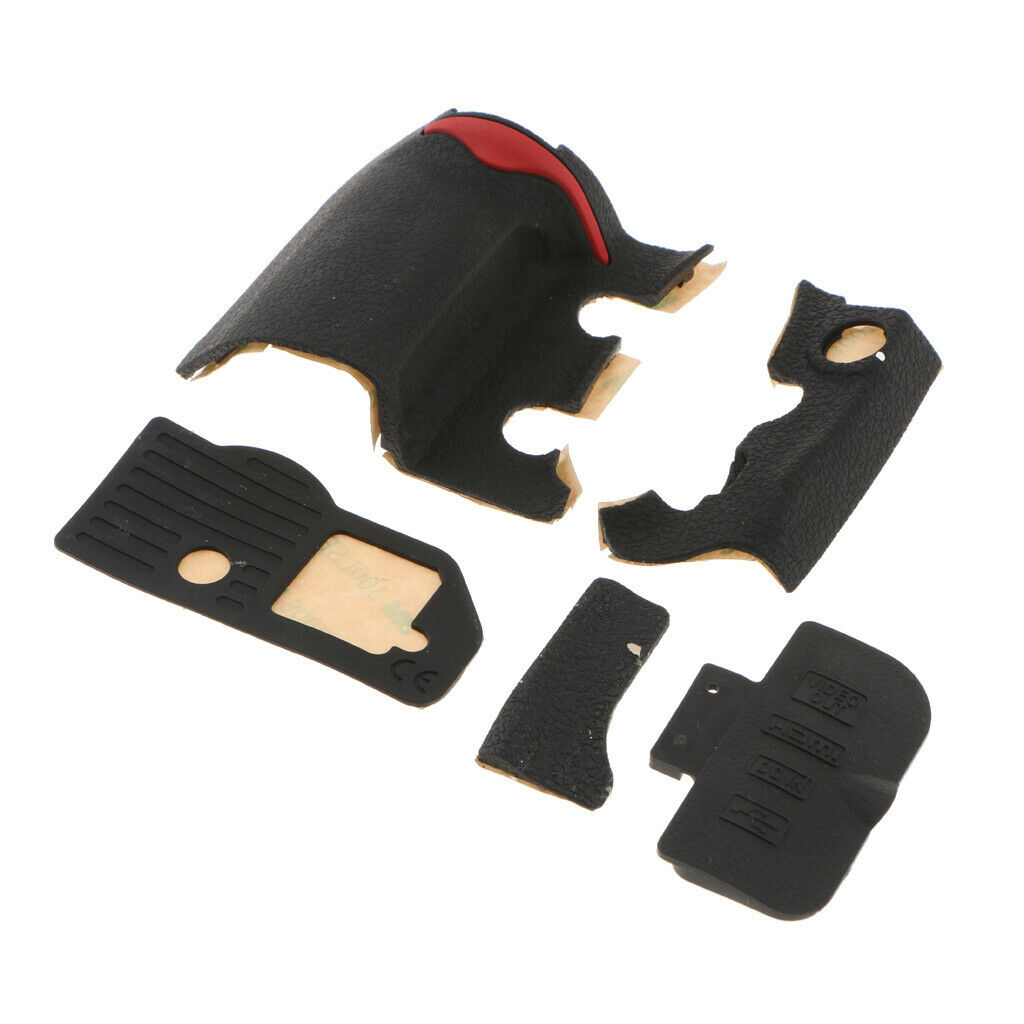 5 Pack Front Rear Grip Rubber Set + USB Cover + Tape for Nikon D300S Camera