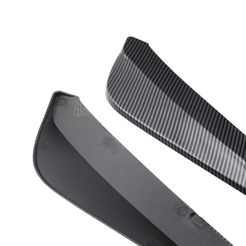 2Pcs Carbon fiber Color Universal Car Bumper Spoiler Rear Lip  Wrap Angle Shovel