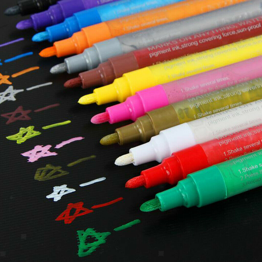Marker Pen for Rock,Wood,Fabric,Glass, Metal, Ceramic, DIY Crafts, Most Surfaces