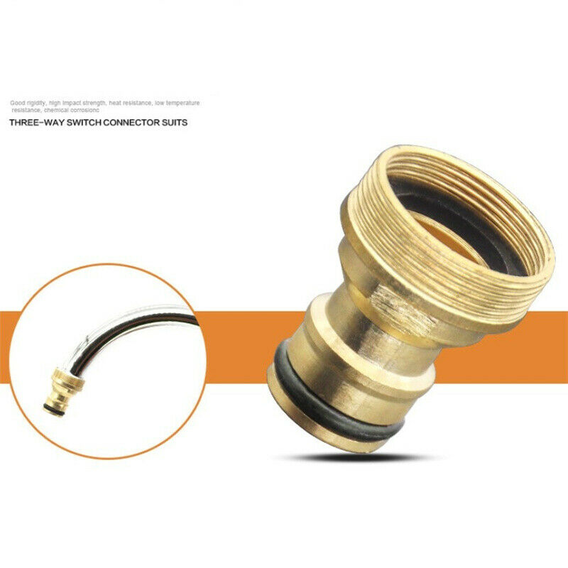 Brass Thread Hose Water tube Connector Adaptor Fitting Garden Quick Connector