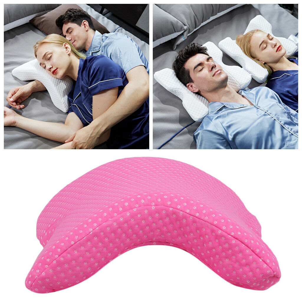 Hand Pillow Couples Pillow Breathable for Naps Work Sofa 35x30x13cm Red
