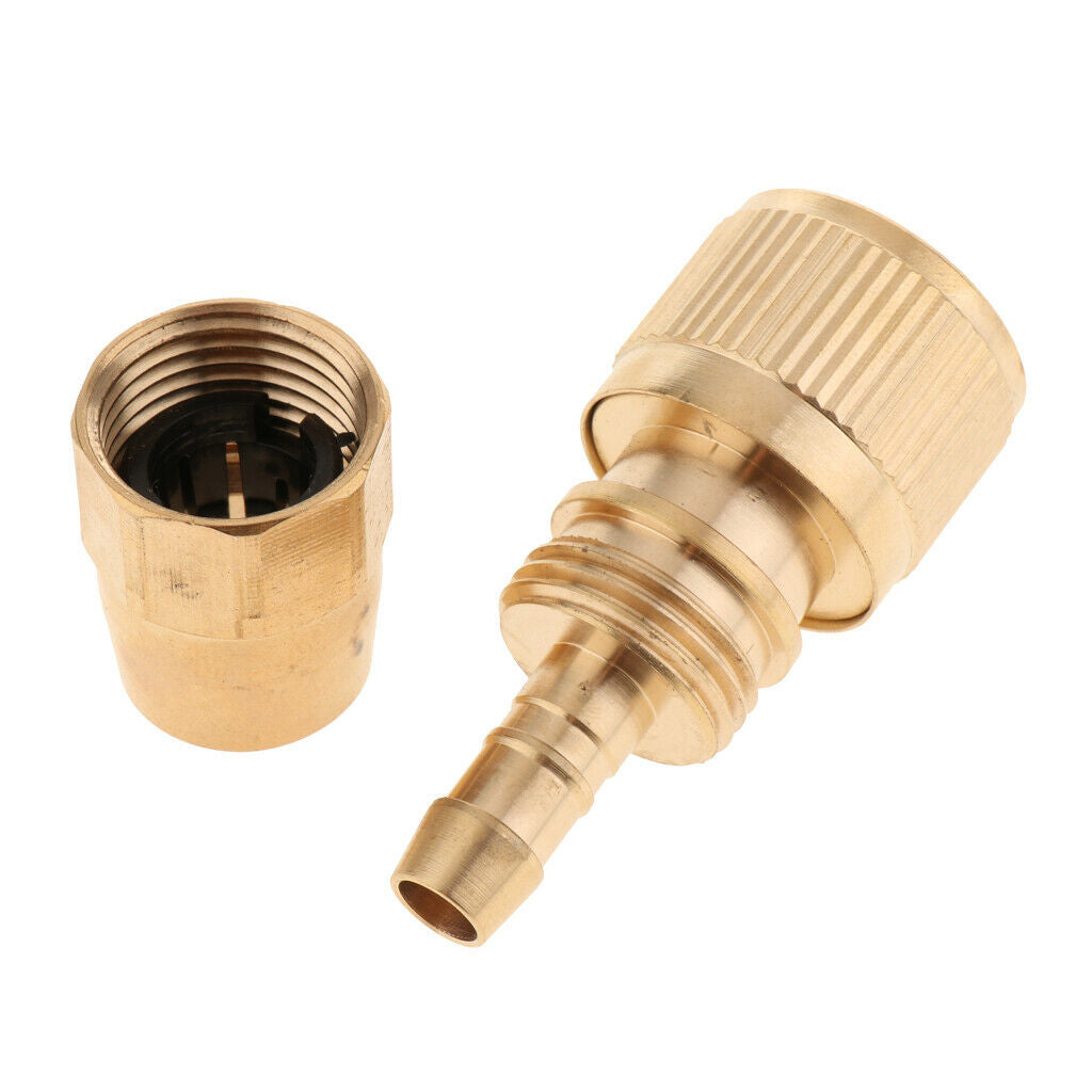 Set of 2 Brass Garden Expanding Hose Joint Male Pipe Adaptor Repair