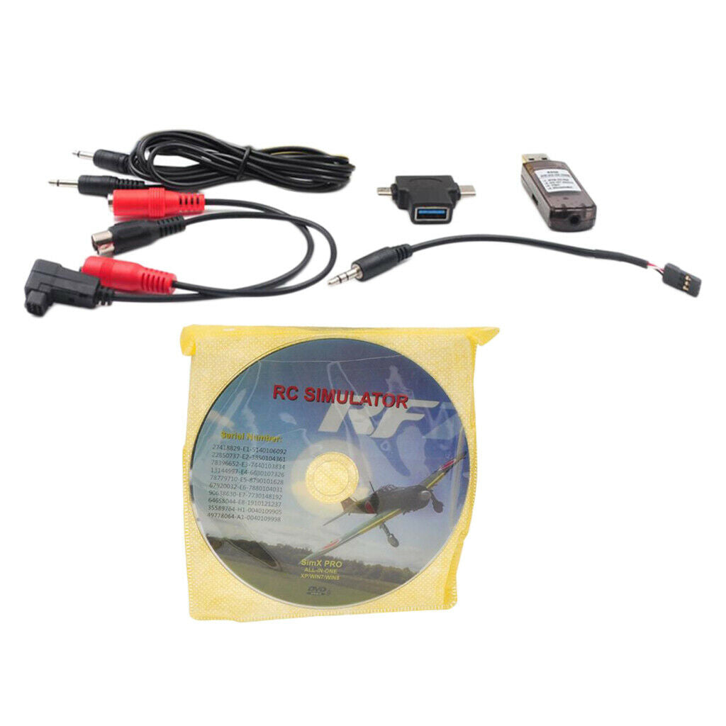 Wireless Upgrade RC Flight Simulator 8in1 USB Cable for Phoenix XTR FMS