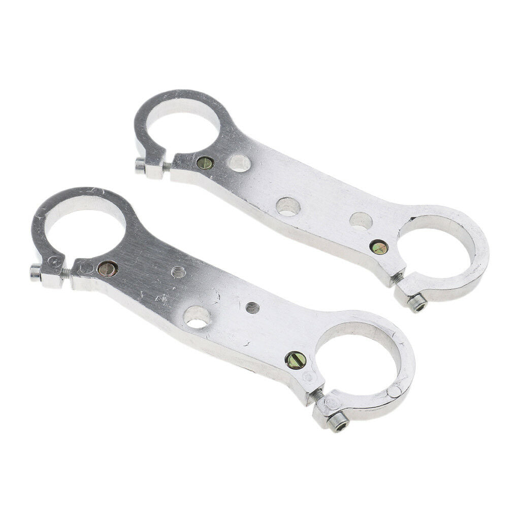 Pair Motorcycle Front Fork Yokes Clamp for 47cc 49cc Mini Motor Dirt Bike