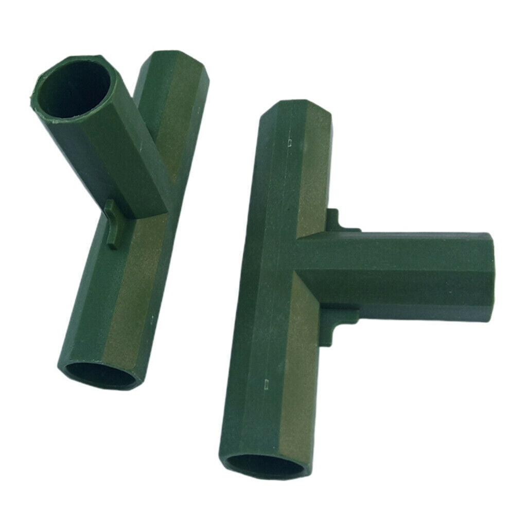 2pcs Green Greenhouse Joints for Flower Stands, Furniture, Shelves 3T
