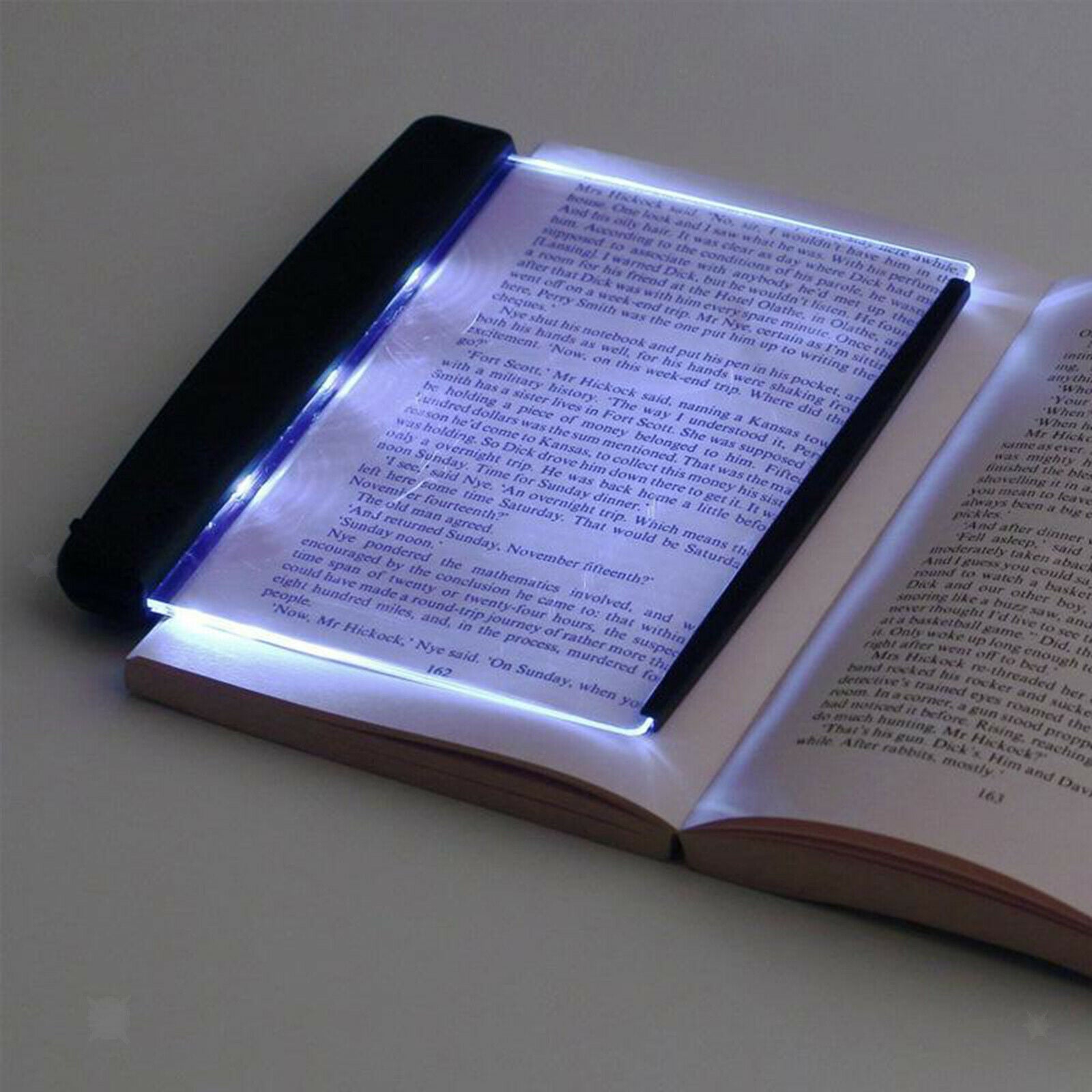 LED Book Light Reading Tablet Flat Lamp Panel Travel Dormitory Students
