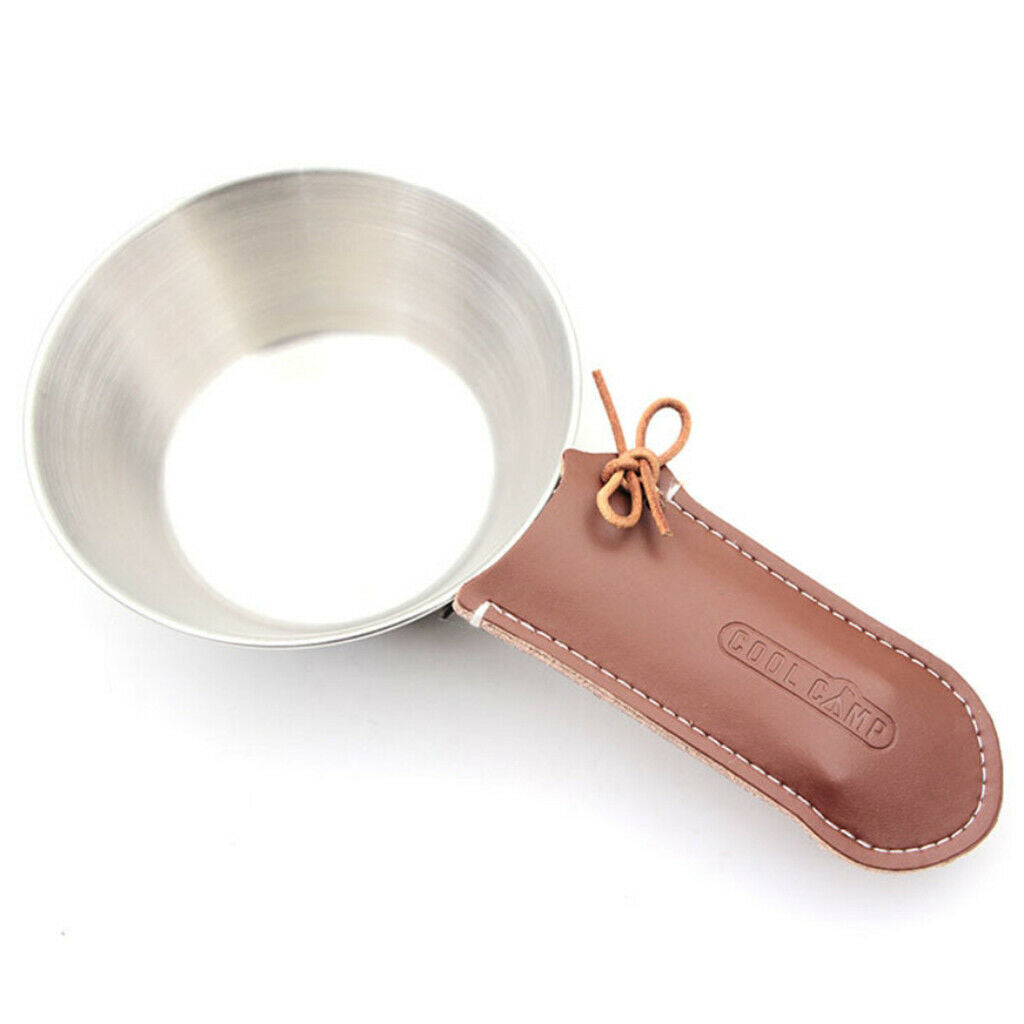 Pan Handle Cover Heat Protective Sleeve PU Leather with String Anti Slip