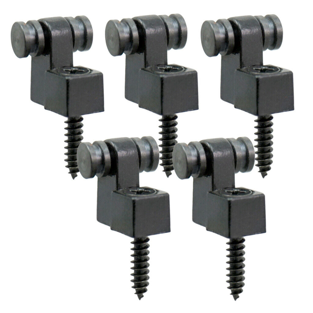 10Pieces Metal Electric Guitar Roller String Tree Guides Retainer with Screw