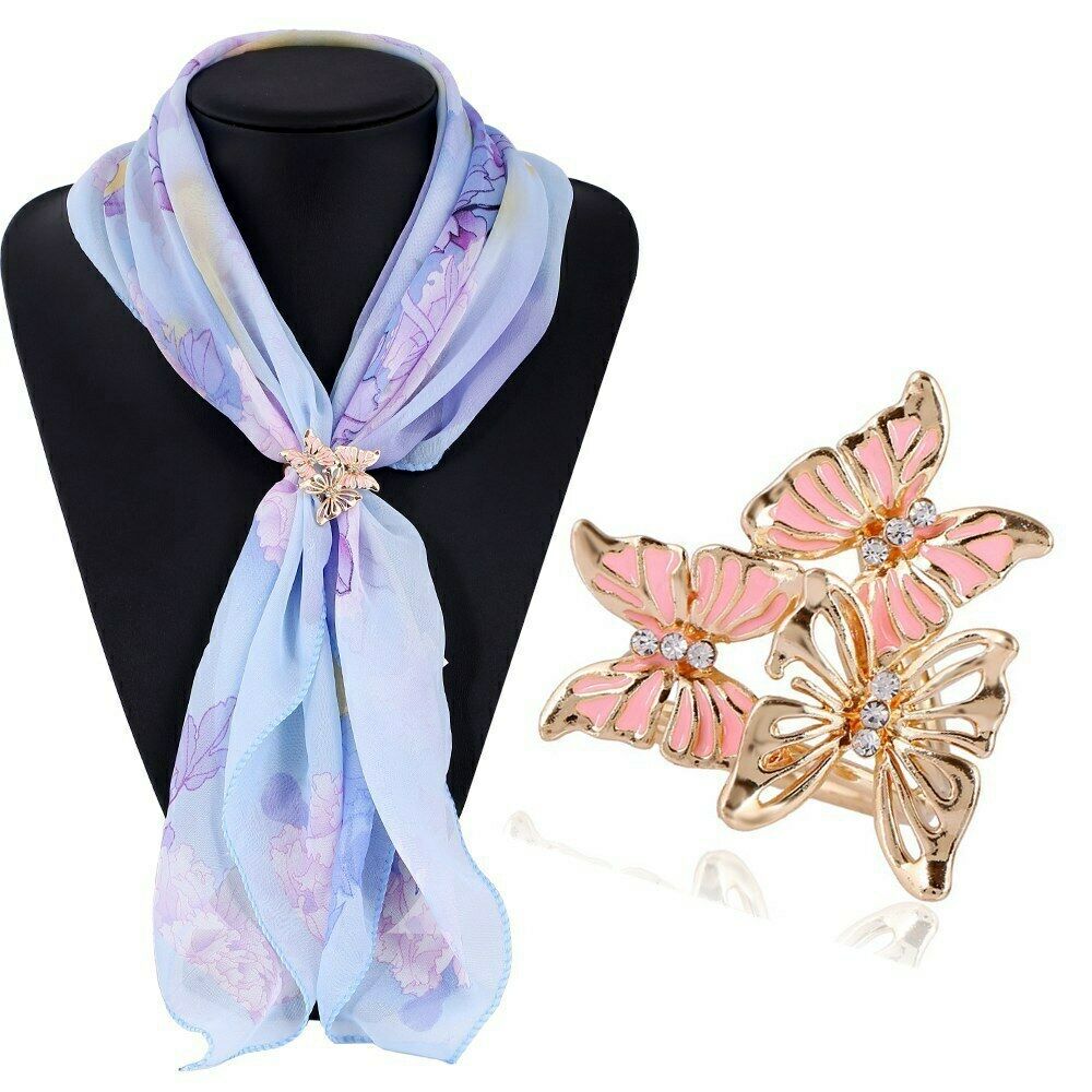 Scarf Ring Clip Buckle Scarf Butterfly Buckle Holder Women Scarf Jewelry