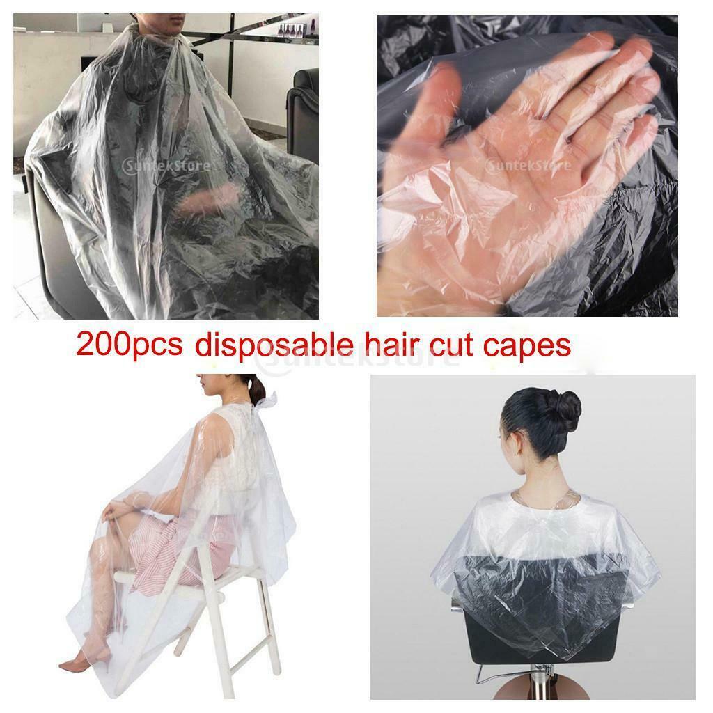 200pcs Disposable Hair Cutting Cape Gown Protect Barber Capes Cloth Apron