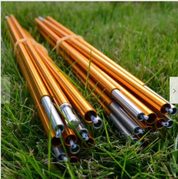 2PC Aluminum Alloy Pole Camping Tent Awning Frame Replacement 355cm 8.5mm,Yellow