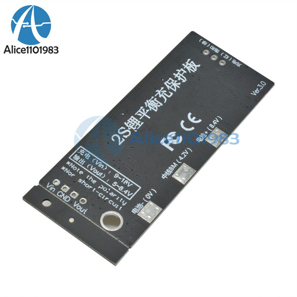 2PCS Intelligent Balance Charging Protection Board 2S 18650 lithium Satellite