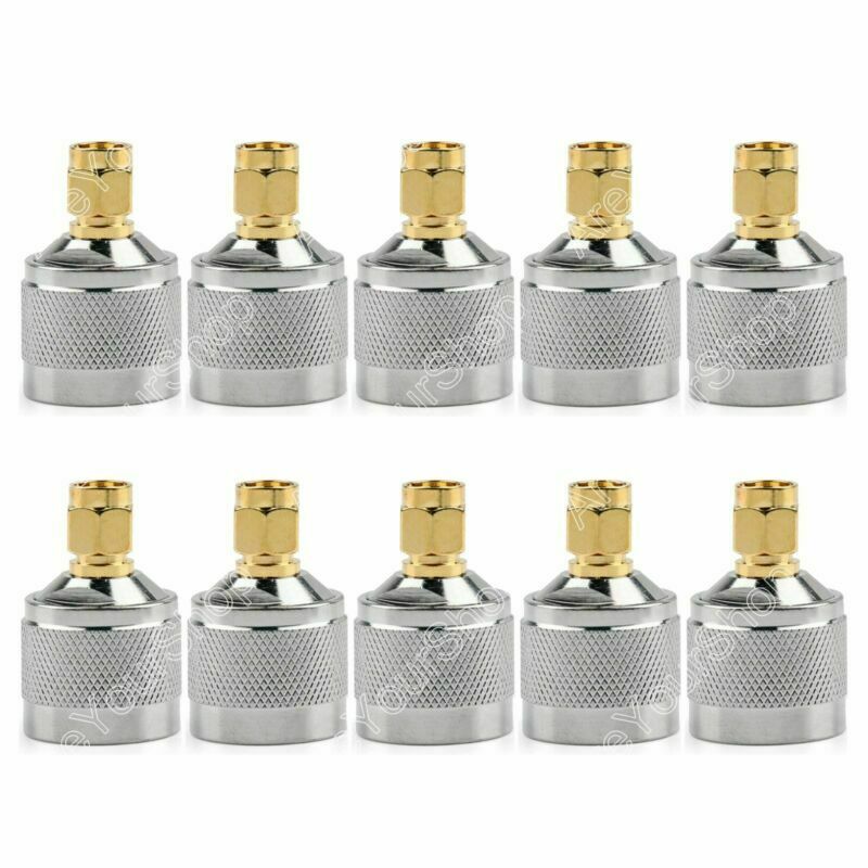 10Pcs Adapter N Plug Male to SMA Male RF Connector Straight M/M Adapter B5A
