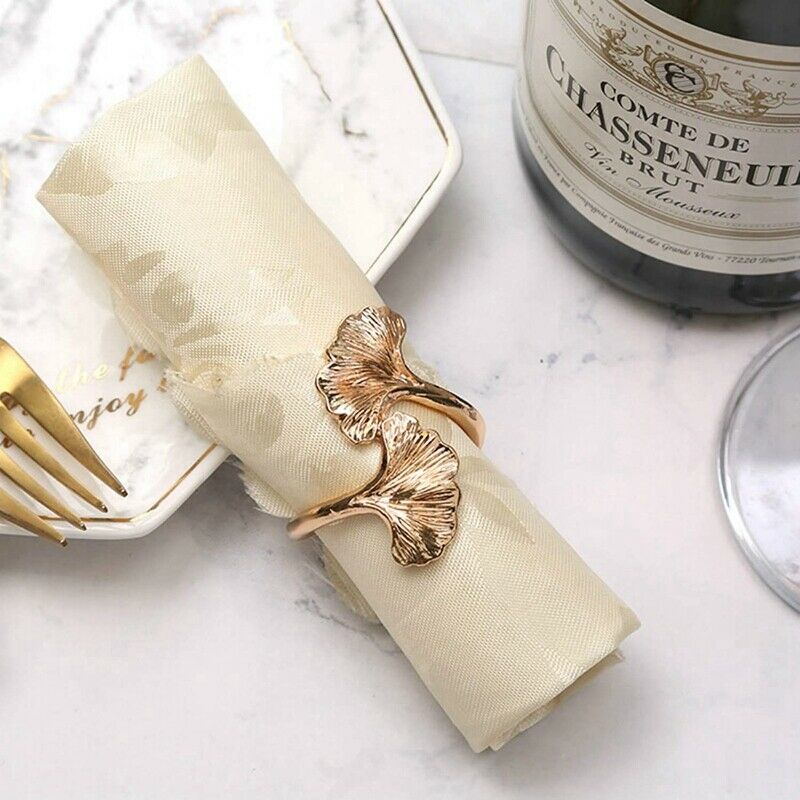 Ginkgo Leaf Napkin s,Metal Napkin Holders for Wedding Party and Daily Use,CoR3B9