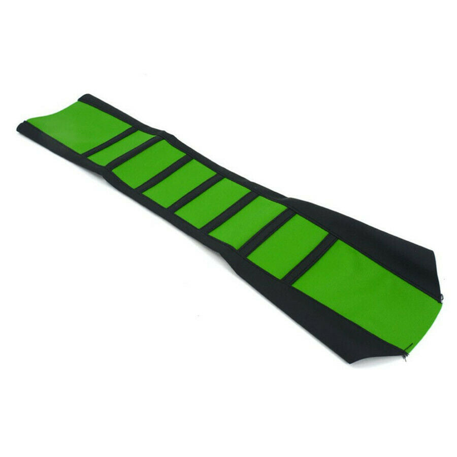 Universal Gripper Soft Motorcycle Seat Cover Rib Skin Rubber Dirt Bike Green