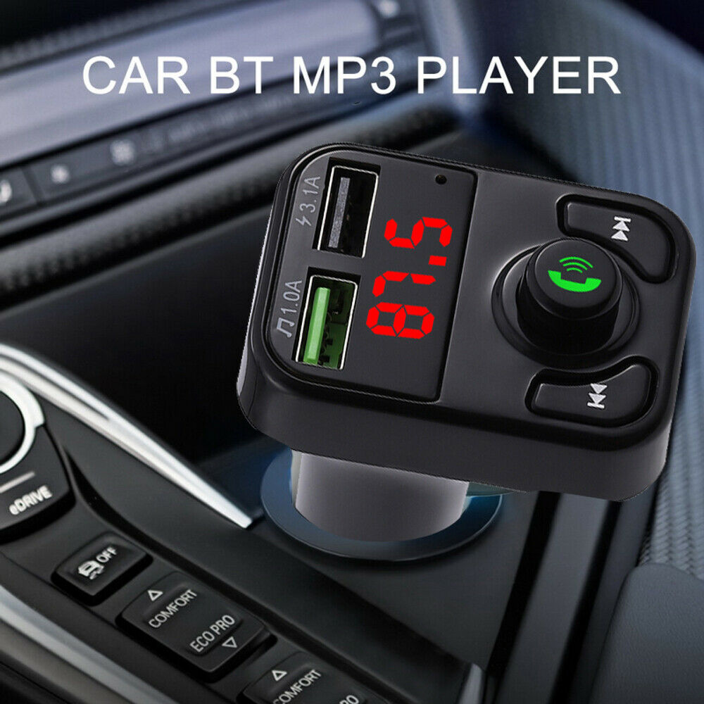 Bluetooth Handsfree Car Kit Car Audio MP3 Player Quick Charge Dual USB Car Charg