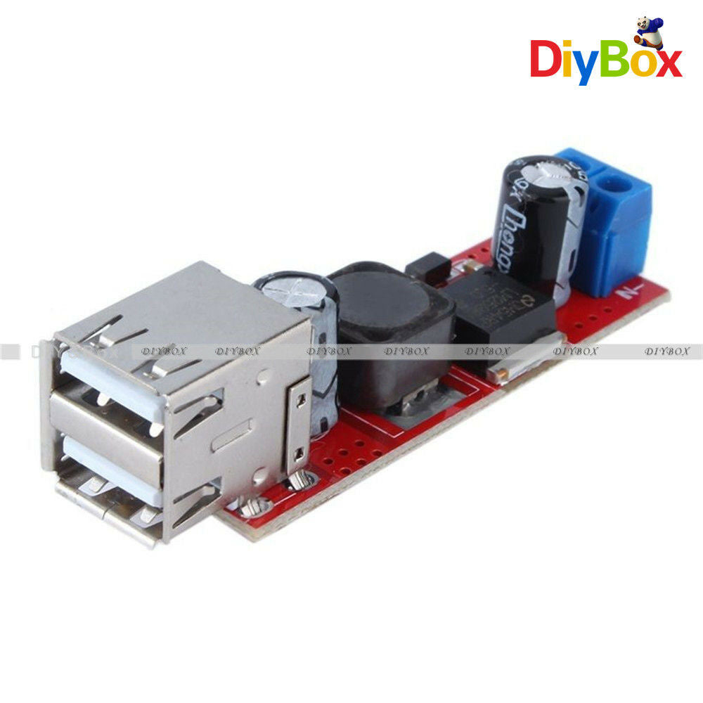 LM2596 DC 6V-40V To 5V 3A Double USB Charge DC-DC Step-down Converter Module