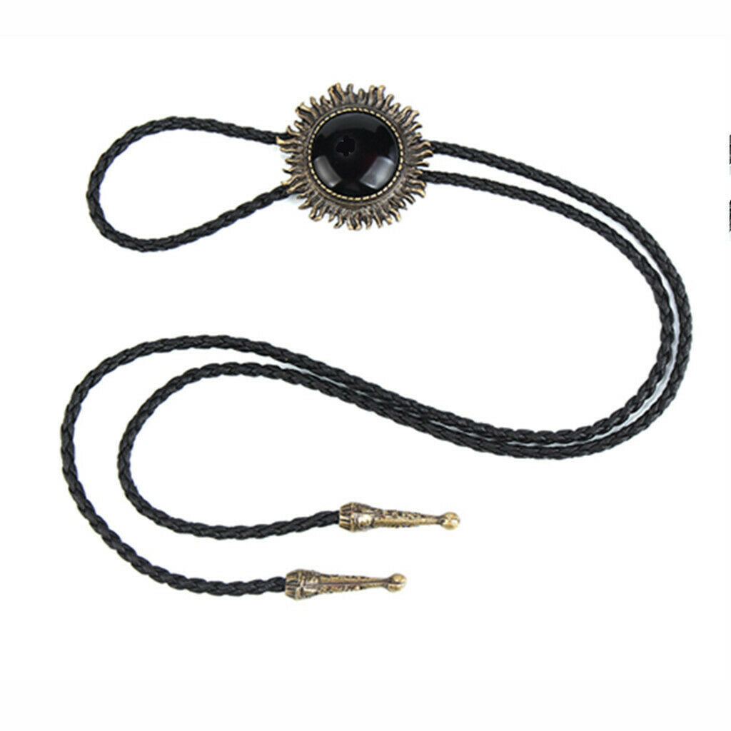 Men's Bolo Tie Necklace with Western Rodeo Cowboy Bolo Tie Pendant