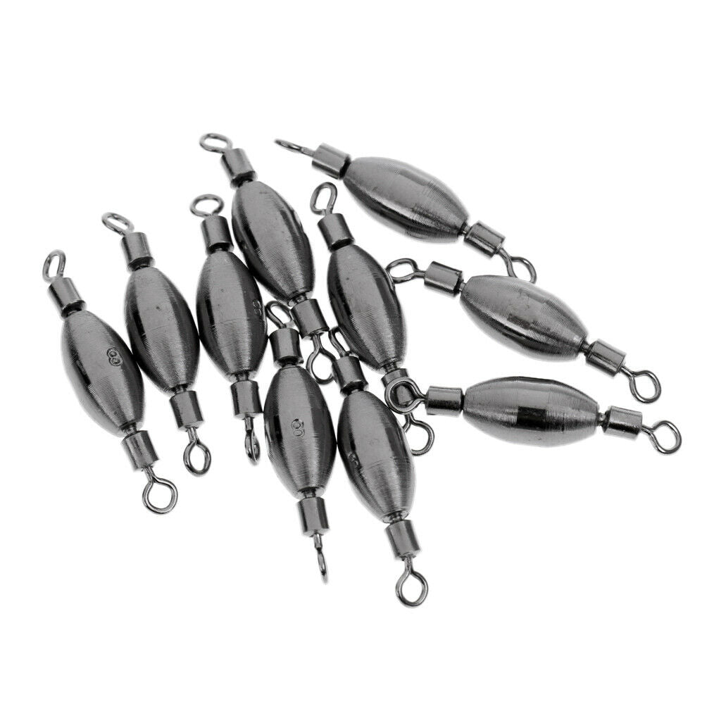 20pcs Copper Quick Sinker Fishing Swivels Rolling Barrel Swivels 0.5/0.3