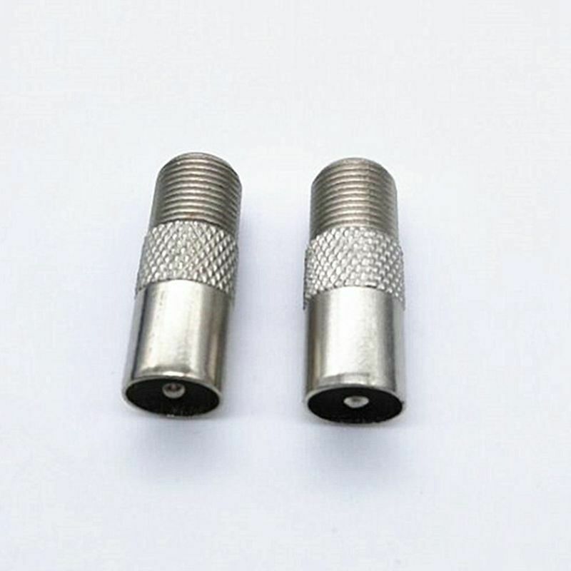 5X(F type screw connector Female to RF coax antenna male adapter G8A1)