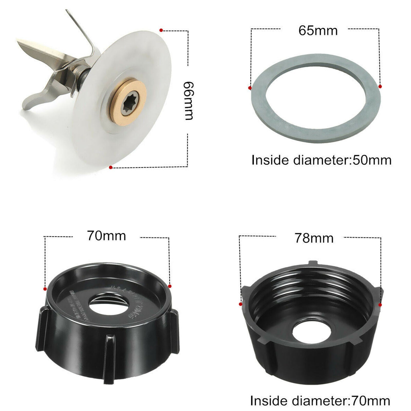 Replacement Parts For Oster Osterizer Blender Cutter Blade Base Bottom Cap Gaske