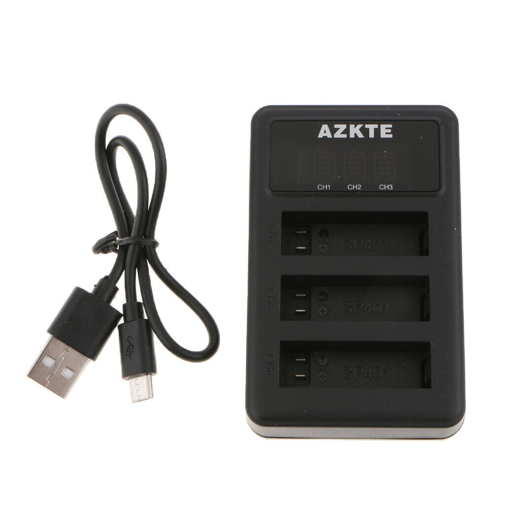 AHDBT-401 3-Channel Battery Charger Charging Cradle Dock Compatible with