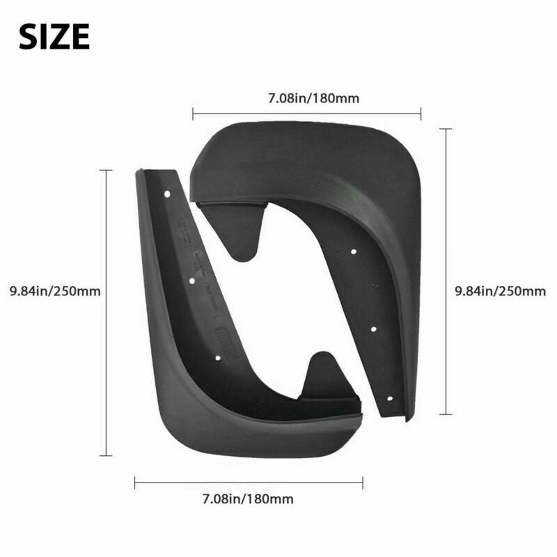 4Pcs Universal Car Black Mud Flaps Splash Guards Fender EVA Plastic US