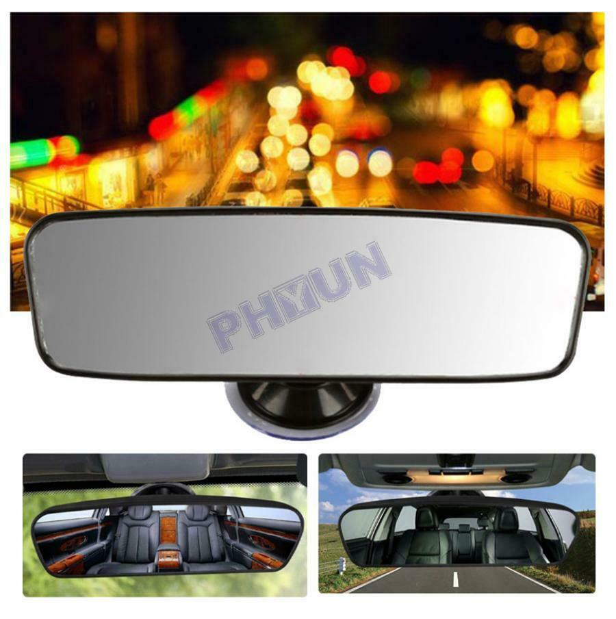 Auto Car Wide Flat Interior Rear View Suction Clip On Rearview Mirror Universal