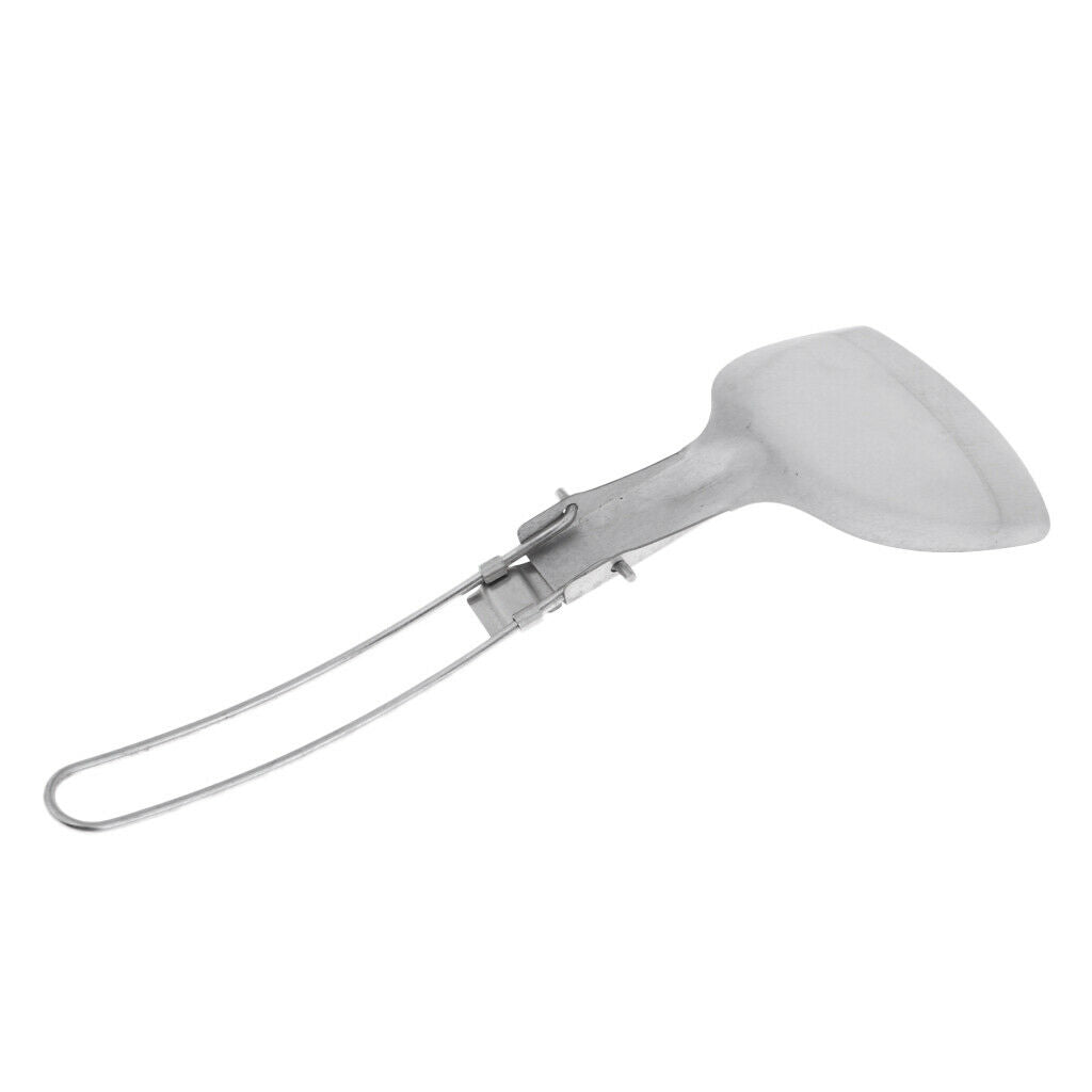 Solid Turner/Spatula, 21cm, Stainless Steel, Foldable Handle