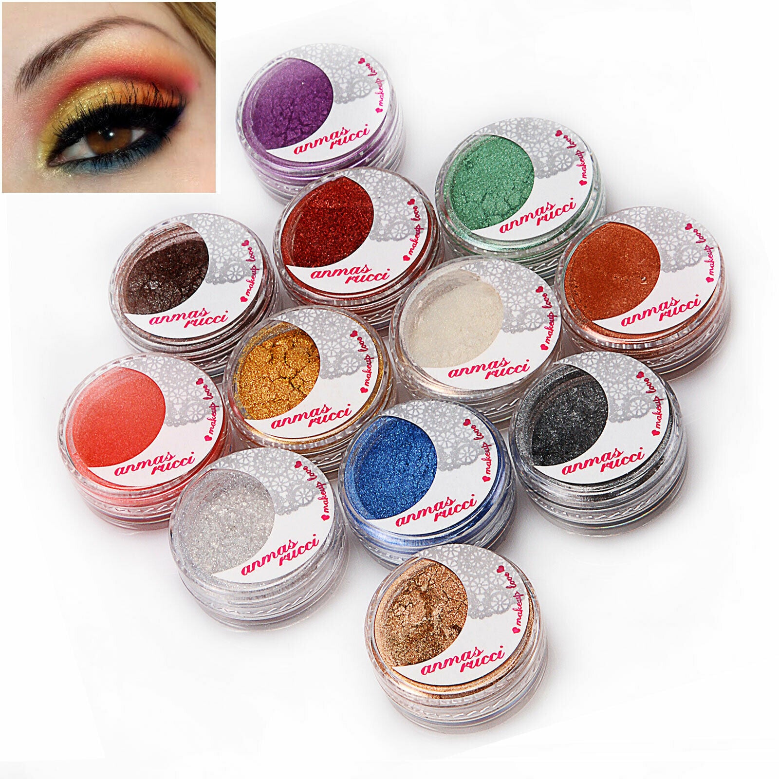 12 Color Makeup Loose Powder Glitter & Eyeshadow Beauty Eye Shadow Pigment