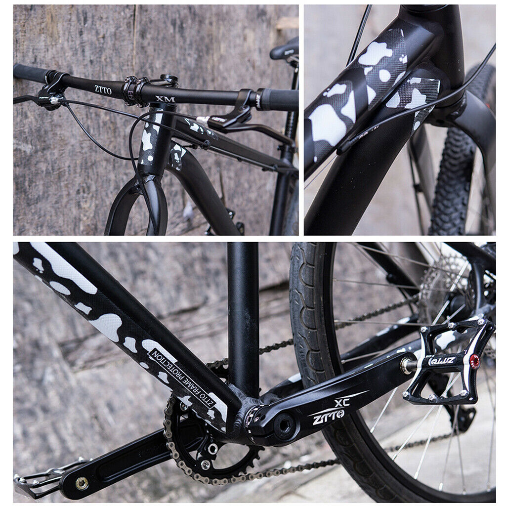 Bicycle Frame Protector Stickers Scratch Resistant Paster with Spot Pattern
