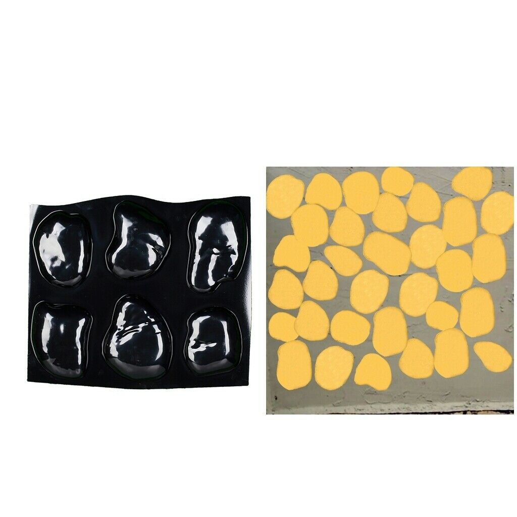 Stepping Stones Mold Cobble Pebbles Rock Brick Concrete Mould Decor DIY