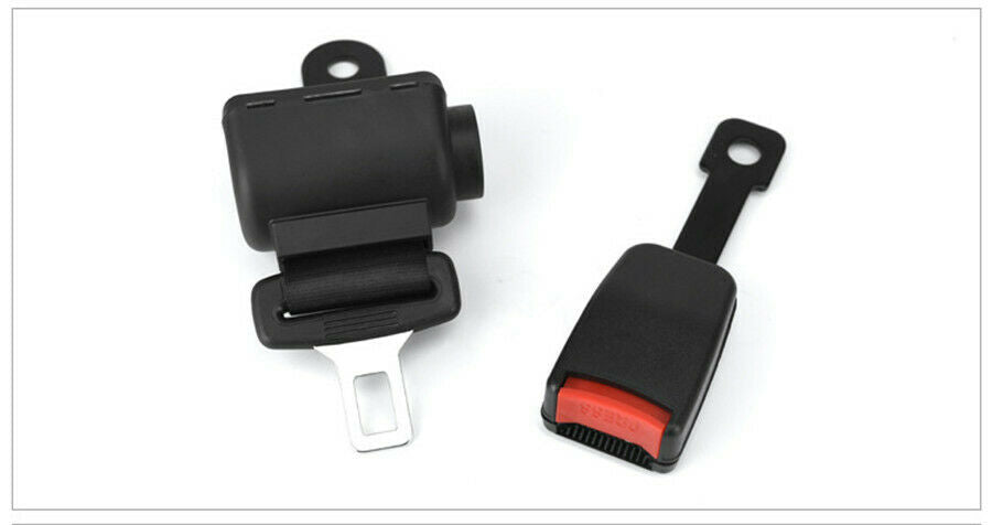 Semi-closed Two-point Seat Belt Car Safety Belt Buckles Nylon Straps Retractable