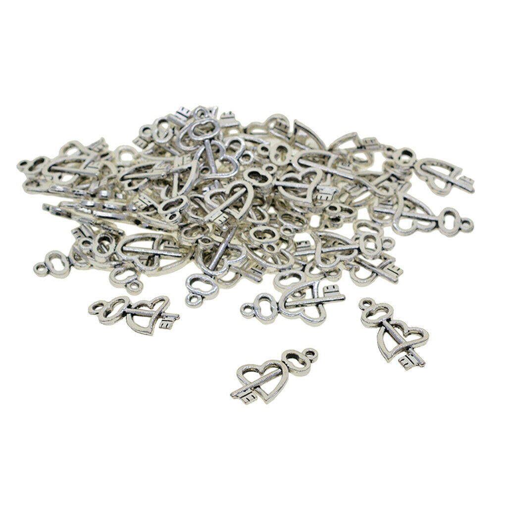 50pcs Cat Paw Pendants Peace Love Heart Diamond Hanging Decor heart