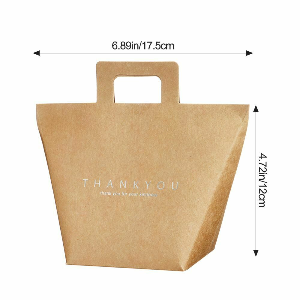 DIY Creative Decoration Bags Simple Kraft paper Gift Bag Candy Box Bronzing