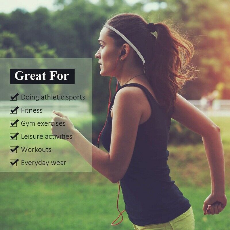 4 Pcs Thick Non-Slip Elastic Sport Headbands Hair Headbands,Exercise Hair and W5