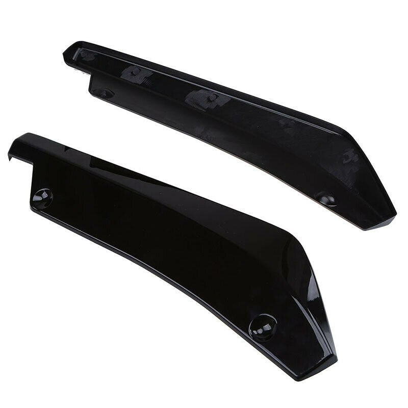 Universal Car Gloss Black Rear Bumper Lip Diffuser Splitter Canard Protectors