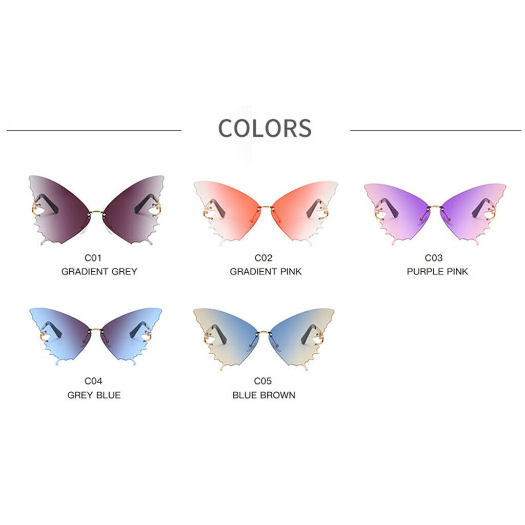 Cat Eye Sunglasses Oversized Fashion Butterfly Eyewear UV400 Gradient Gray