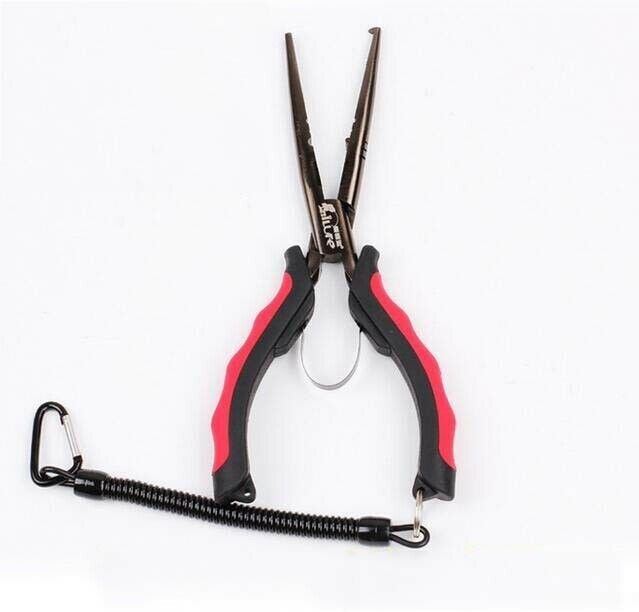 Stainless Steel Fishing Split Ring Pliers Line Cutter Hook Remover Multi Tool