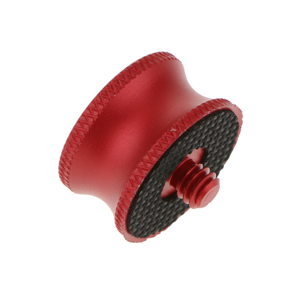 2 Pieces 1/4" to 3/8" Adapter Screw for Tripod Ball Head Monopod Red