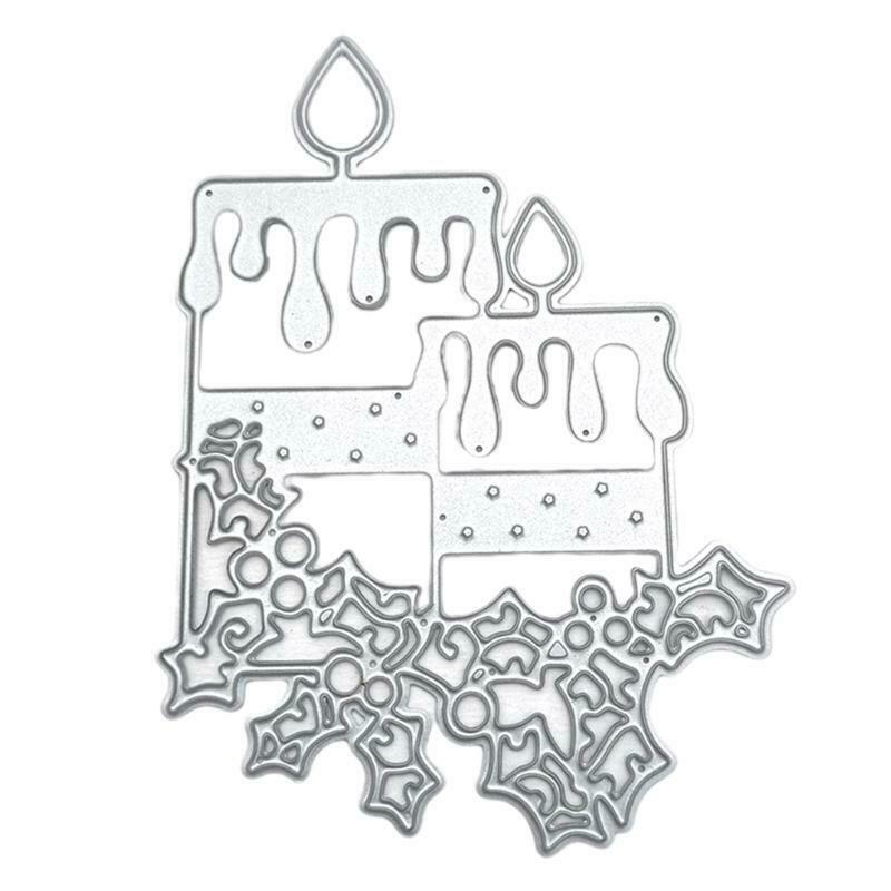 Candles Die Cuts Stencils Aesthetic Decorative Embossing Die for Scrapbooking