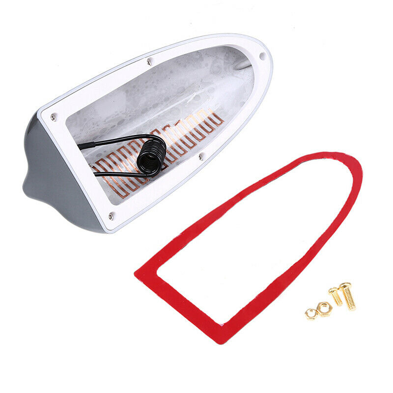 Grey Shark Fin Roof Antenna Aerial FM/AM Radio Signal Decoration Car Trim