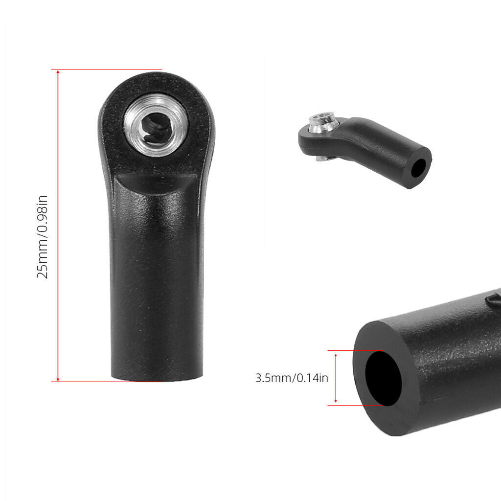 10 X 25mm Rod Ends  Ball Head Ball Joint End Accessories for 1/10 RC Car