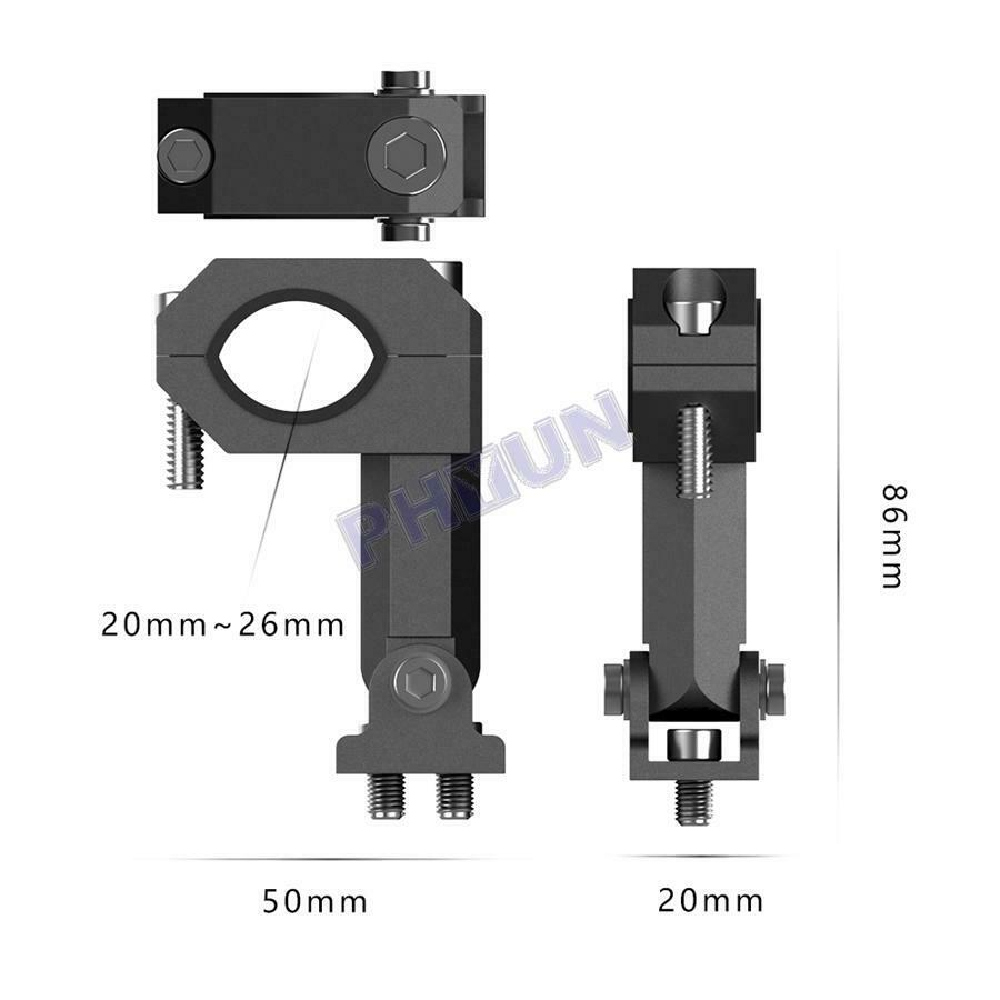Motorcycle Headlight Spot Light Fork Mounting Bracket For 20-26mm Handlebar Tube