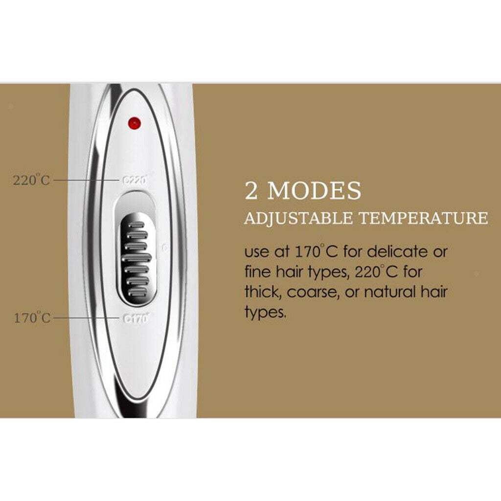 Salon Barber Hair Curler 2-in-1 Adjustable Temperature Tourmaline Ceramic