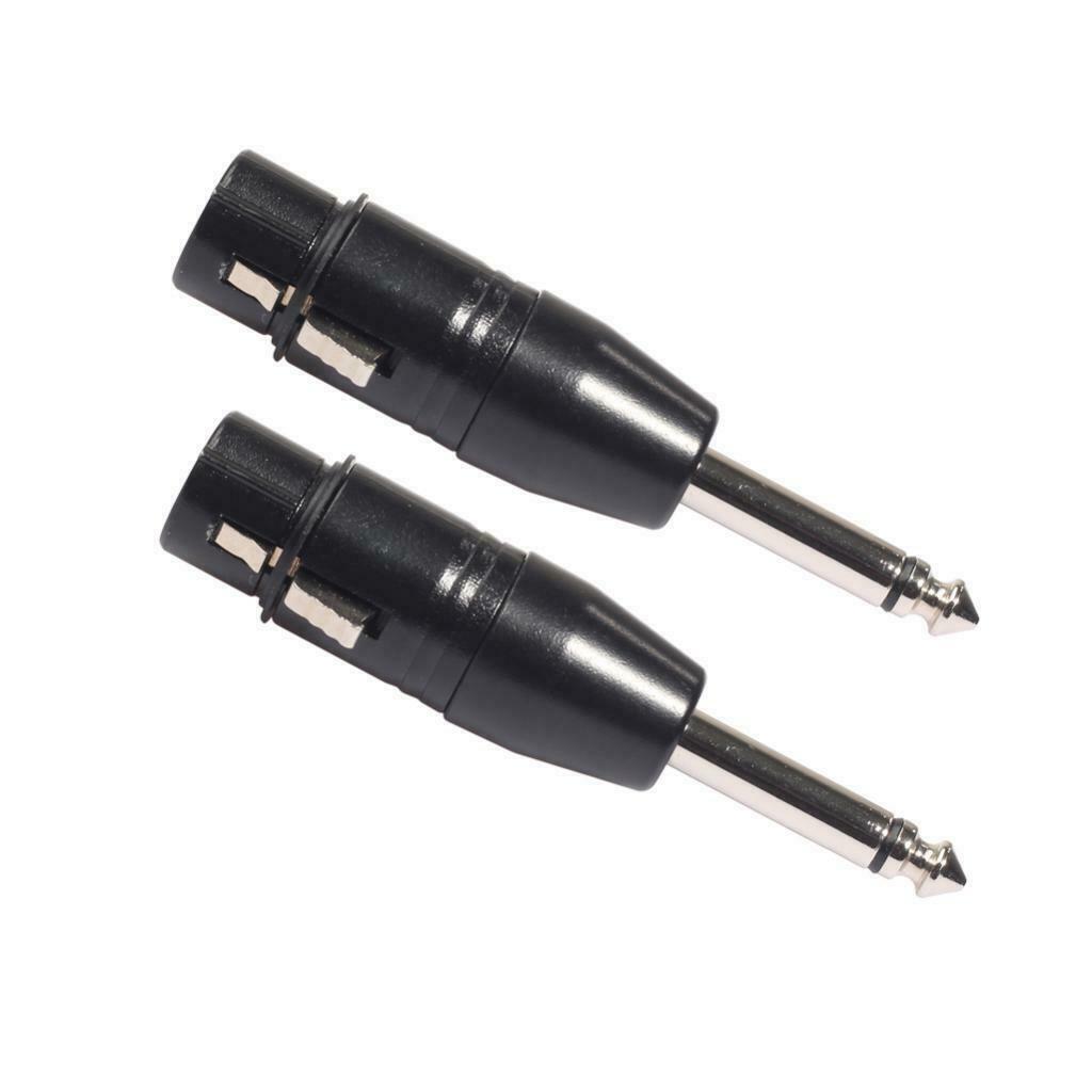 3 Pin XLR Female To 6.35mm Male Mono    Adapter Microphone Leader