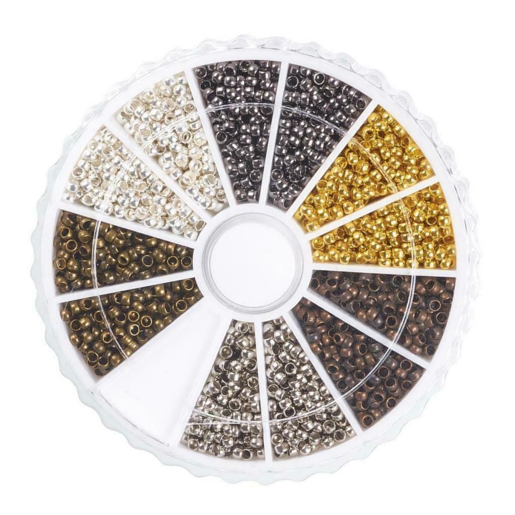 3000Pcs Loose Spacer Beads Mixed Colors Round Beads for Jewelry Making Findings