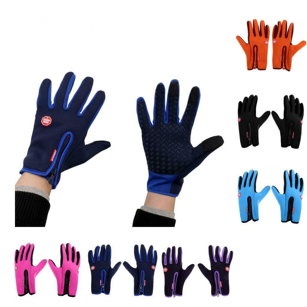 Men Women Winter Warm Gloves Motorcycle Touch Screen Gloves S  Blue