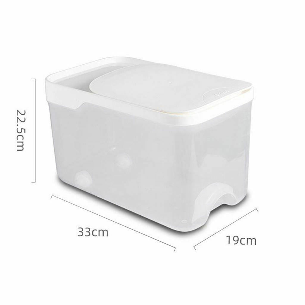 Rice Container Cereal Dispenser Food Box Bin Airtight Moisture-proof White