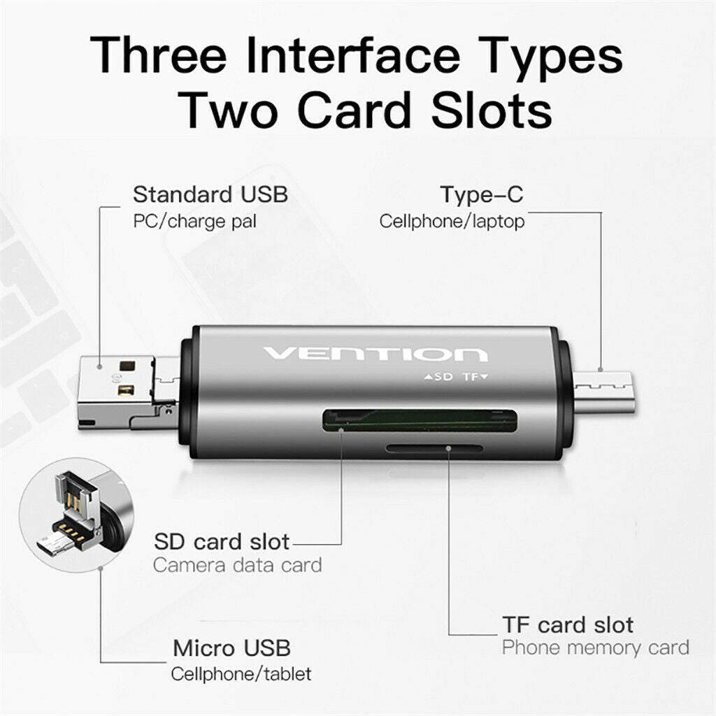 USB2.0 Memory Card Reader High Speed OTG Data Reader for Mobile PC Camera